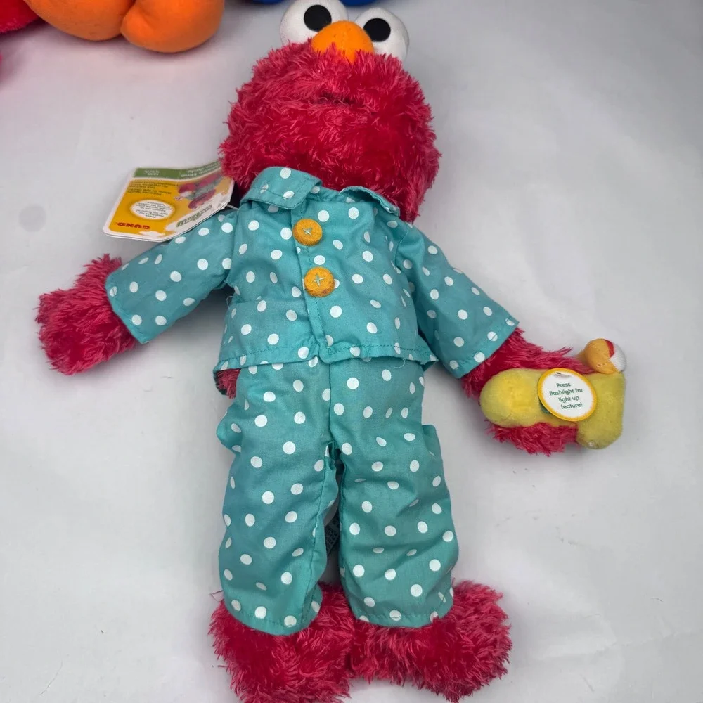 Sesame Street 3 Elmos and a Big Bird Plush Good Night Elmos Bedtime Elmo
